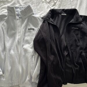 Columbia Black and White Fleece Jackets